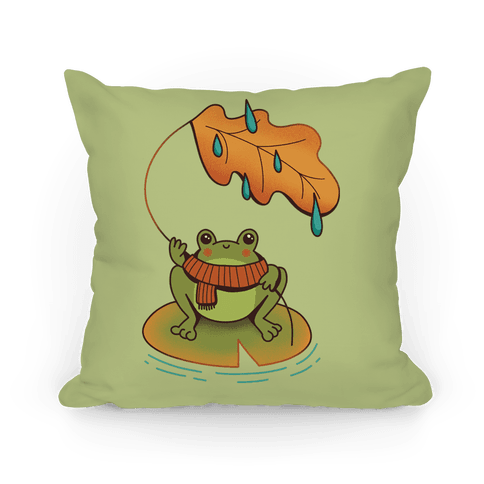 Rainy Fall Frog Pillows