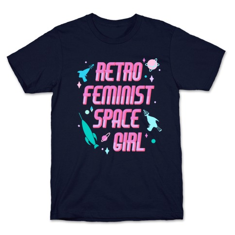 Retro Feminist Space Girl T-Shirt
