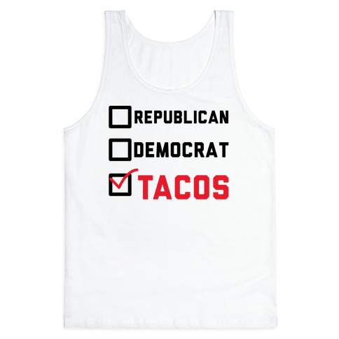 Republican Democrat Tacos Tank Top
