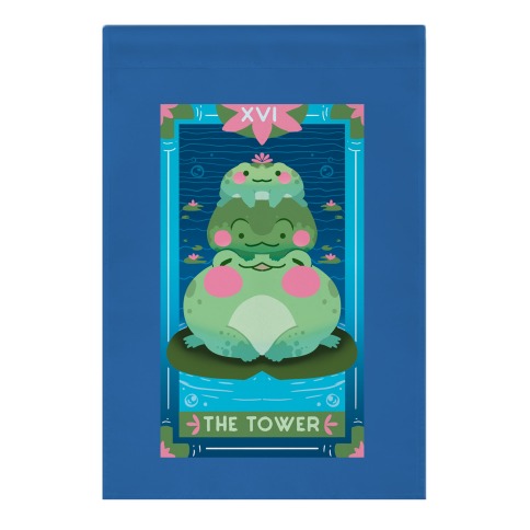The Tower of Frogs Garden Flag