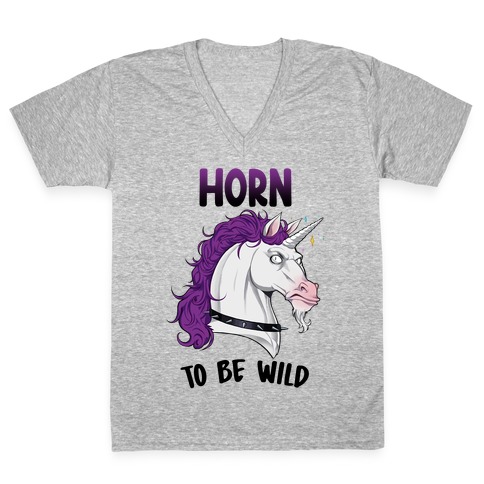 Horn To Be Wild V-Neck Tee Shirt