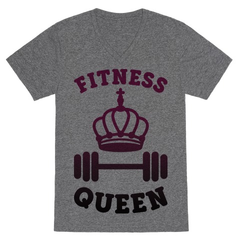Fitness Queen  V-Neck Tee Shirt