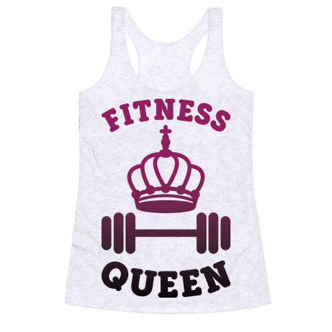 Fitness Queen - Racerback Tank Tops - HUMAN