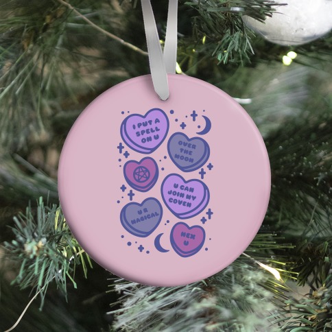 Witchy Candy Hearts Ornament