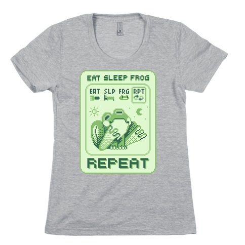 EAT, SLEEP, FROG, REPEAT Womens T-Shirt