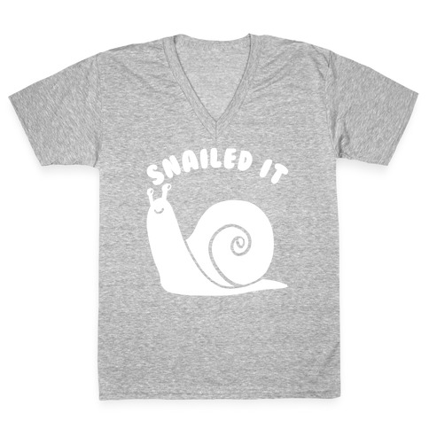 Snailed It V-Neck Tee Shirt