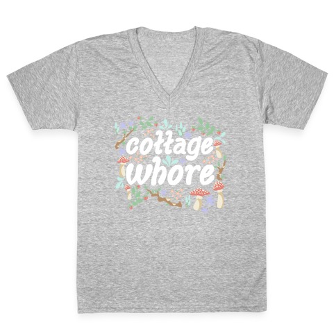Cottage Whore V-Neck Tee Shirt