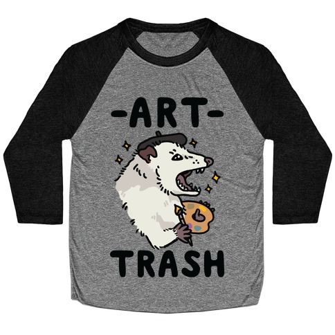 Art Trash Possum Baseball Tee