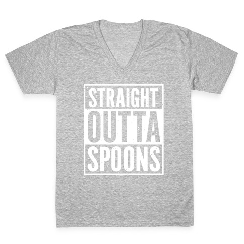 Straight Outta Spoons V-Neck Tee Shirt