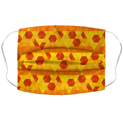 Geometric Pizza Tessellation Accordion Face Mask