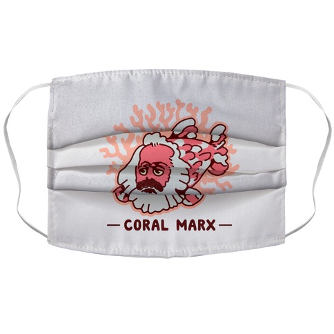 Coral Marx Accordion Face Mask
