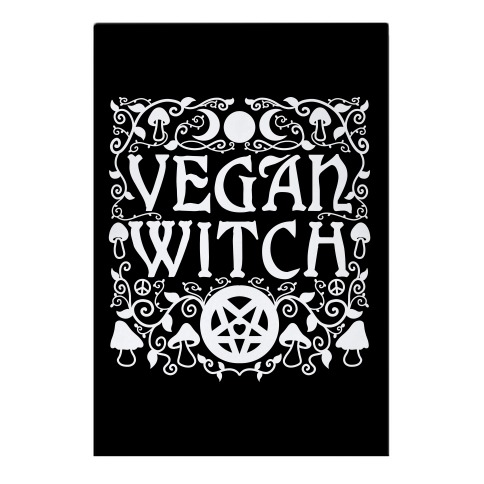 Vegan Witch Garden Flag