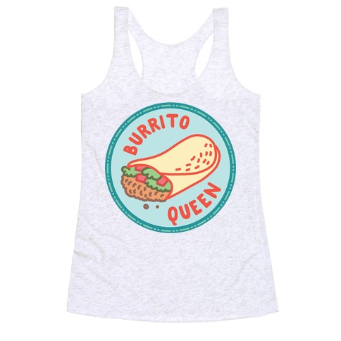 Burrito Queen Pop Culture Merit Badge Racerback Tank Top