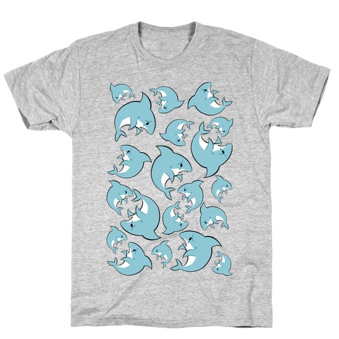 Bummed Shark Pattern T-Shirt