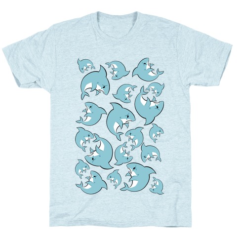 Bummed Shark Pattern T-Shirt
