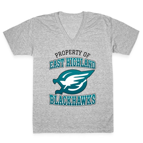 East Highland Blackhawks Euphoria Parody V-Neck Tee Shirt