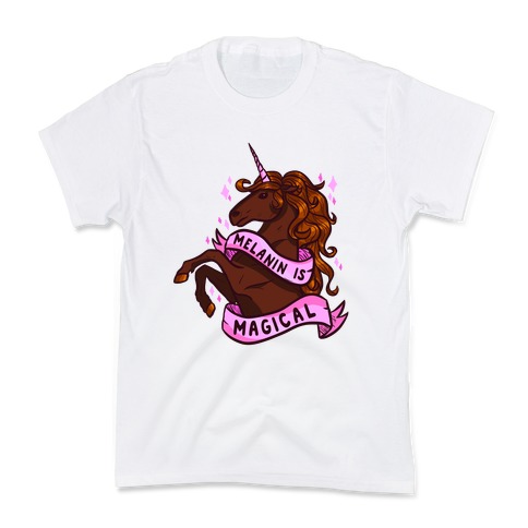 Melanin is Magical Unicorn Kids T-Shirt