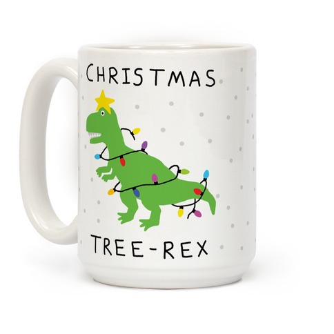 christmas t rex mug