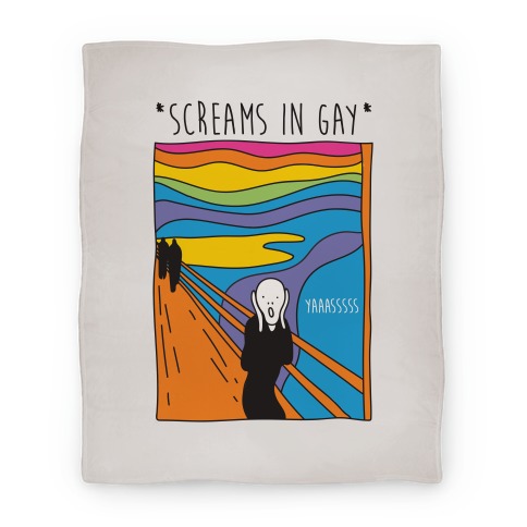Screams In Gay Edvard Munch Parody Blanket