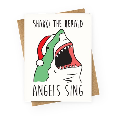Shark! The Herald Angels Sing Greeting Card