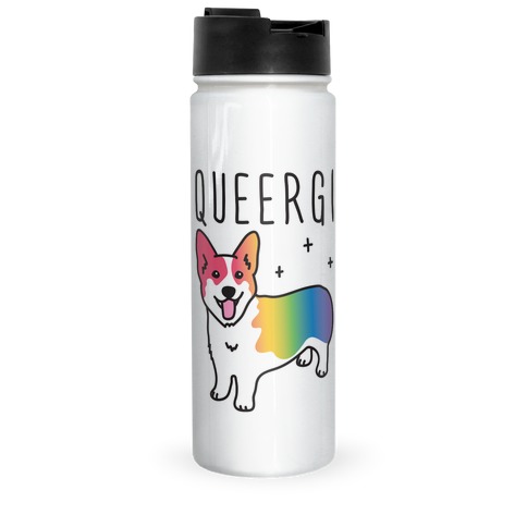 Queergi LGBTQ Corgi Travel Mug