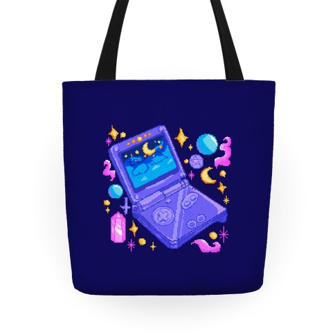 Pixelated Witchy Game Boy Tote