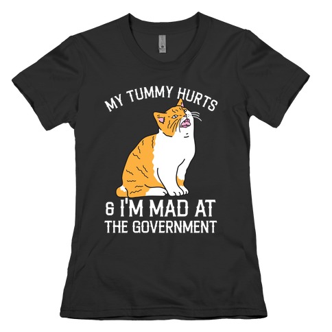 My Tummy Hurts & I'm Mad At The Government  Womens T-Shirt