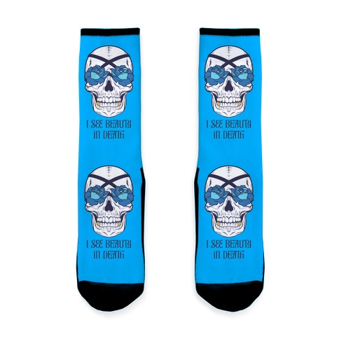 I See Beauty In Death (blue) Sock