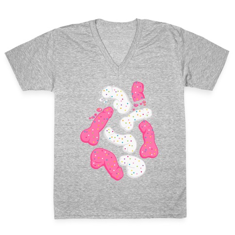 Frosted Peens Crackers V-Neck Tee Shirt