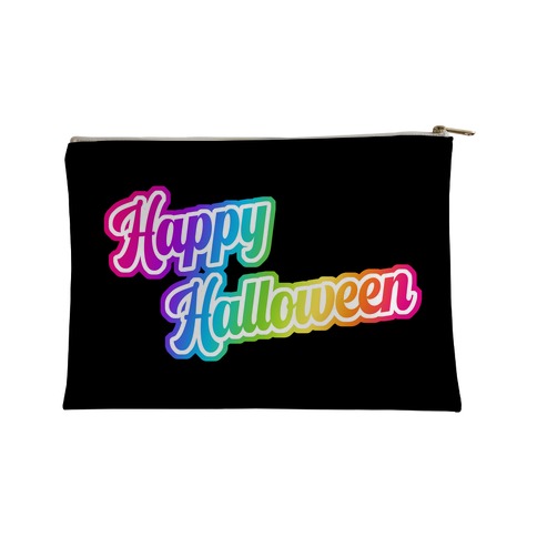 90s Neon Rainbow Happy Halloween Accessory Bag