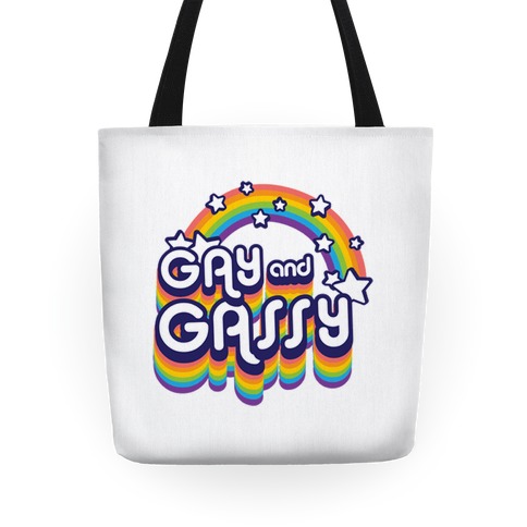 Gay and Gassy Rainbow Tote
