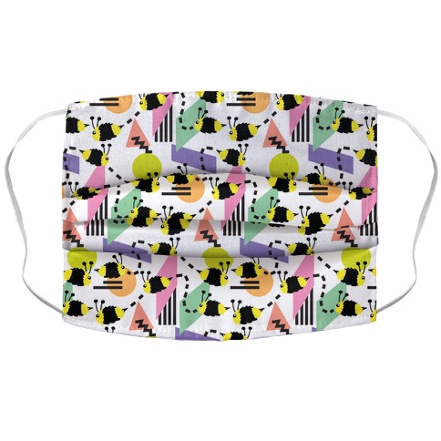 Bee Rad Pattern Accordion Face Mask