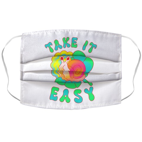 Take It Easy Groovy Snail Accordion Face Mask