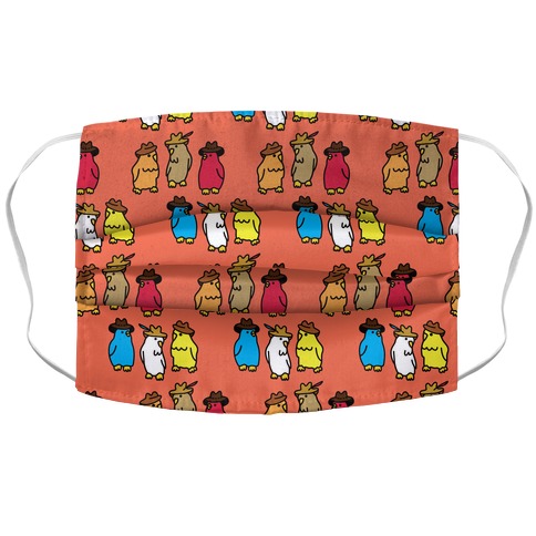 Country Birds Pattern Accordion Face Mask