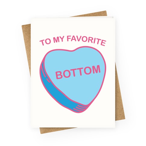 Bottom Candy Heart Greeting Card