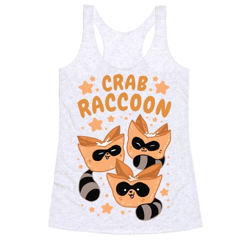 Crab Raccoon Racerback Tank Top
