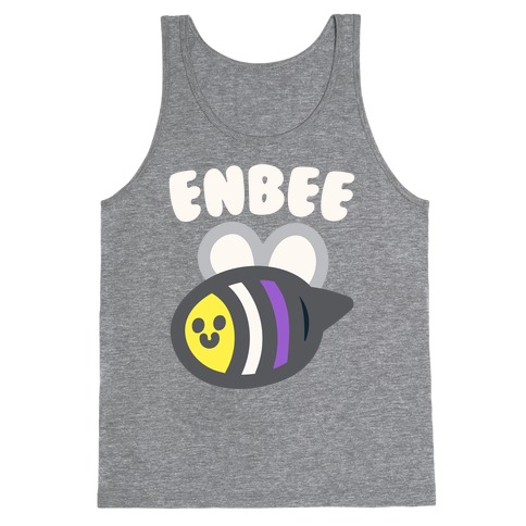 Enbee Enby Bee Non Binary Pride White Print Tank Top