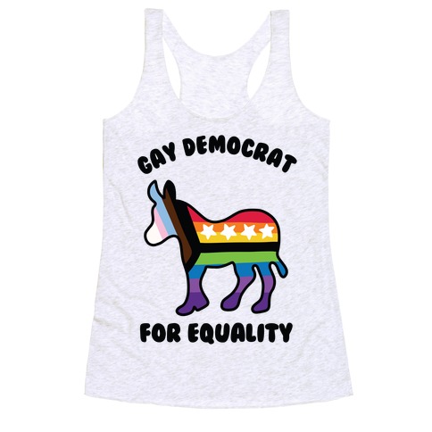 Gay Democrat Racerback Tank Top