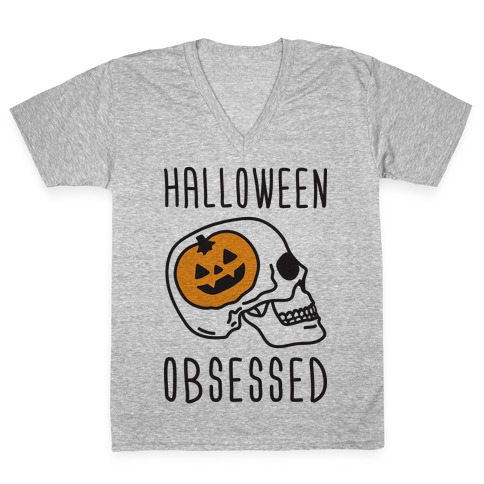 Halloween Obsessed V-Neck Tee Shirt