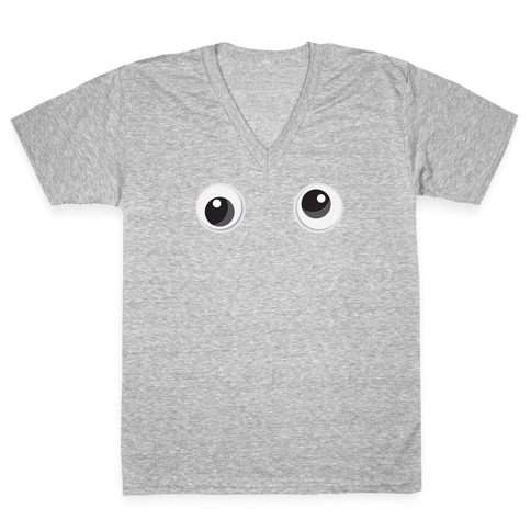 Pair of Googly Eyes V-Neck Tee Shirt