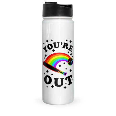 You're Out (Gay Baseball Pride) Travel Mug