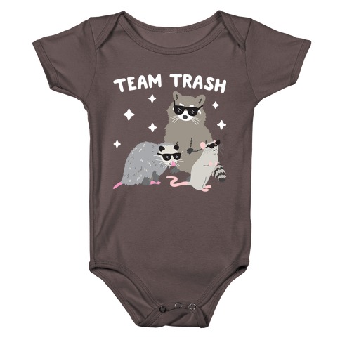 Team Trash Opossum Raccoon Rat Baby One-Piece
