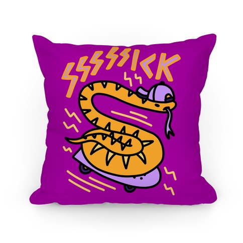 Sssssick Skating Snake Pillow