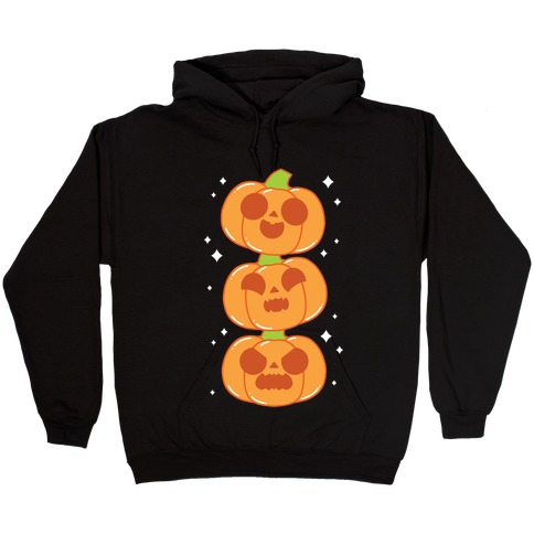 Kawaii Pumpkin Trio Orange Hooded Sweatshirt
