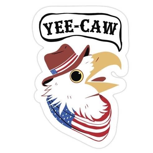 YEE-CAW American Bald Eagle Die Cut Sticker