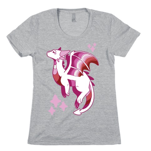 Lesbian Pride Dragon Womens T-Shirt