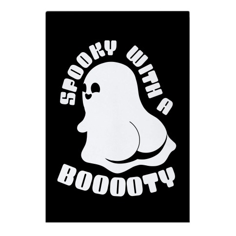 Spooky With A Booooty Ghost Garden Flag