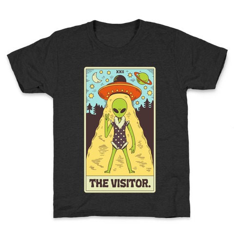 The Visitor Alien Tarot Card Kids T-Shirt