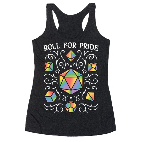 Roll For Pride DnD Dice Racerback Tank Top
