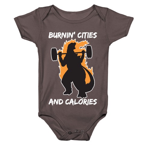 Burnin' Cities And Calories Kaiju Baby One-Piece